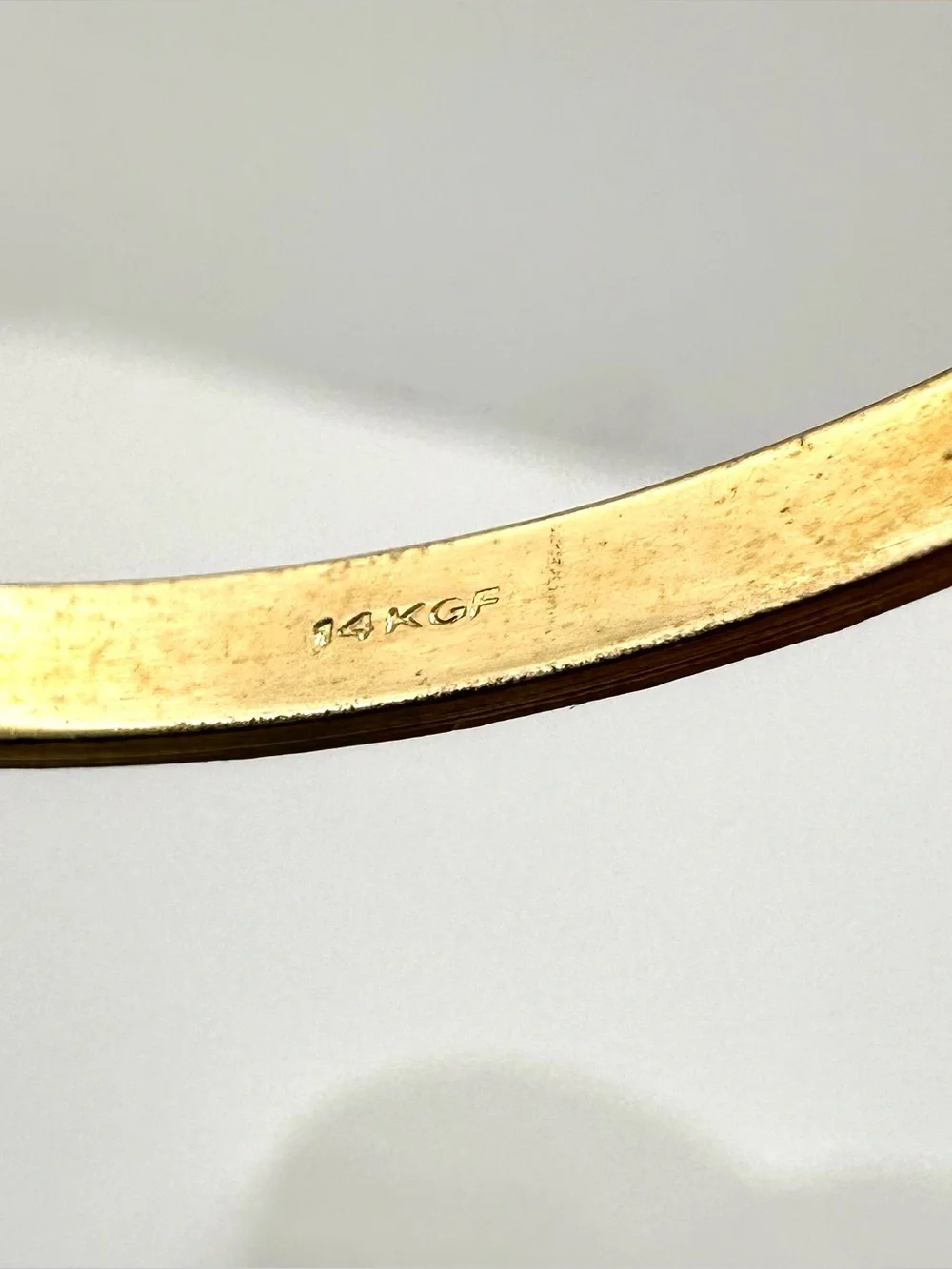 Gold Vintage 14k Gold Filled X Patterned Bangle
